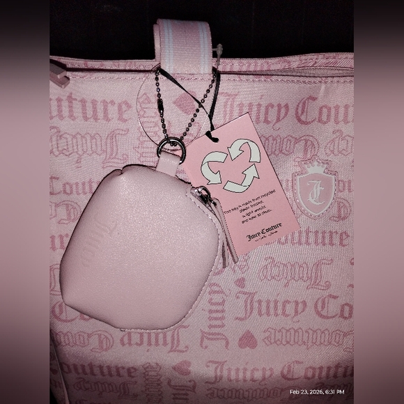 JUICY COUTURE LARGE PASTEL PINK TOTE - Picture 3 of 11